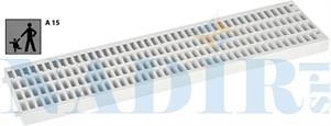 GRIGLIA ANTITACCO PVC PER CANALETTA PEDONABILE A15 CM.13X50