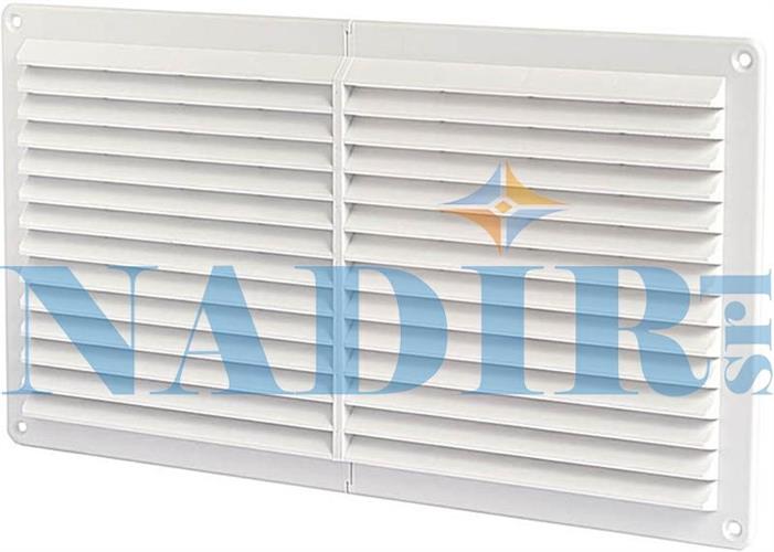 GRIGLIA RETTANGOLARE AERAZIONE BIANCA MM.150X200 CON RETE ANTINSETTO