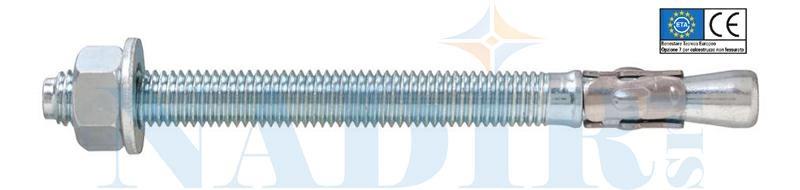 TASSELLO ANCORANTE CERTIFICATO OPZIONE 7 DADO+RONDELLA ø16X125