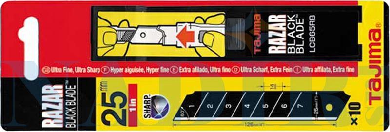 LAMA CUTTER TAJIMA PREMIUM QUALITY MM.25 CF.10 PZ RAZAR BLACK