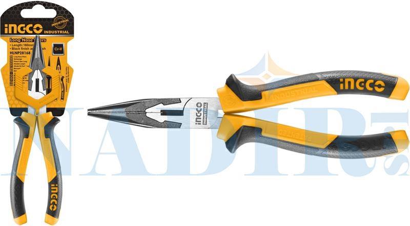 PINZA INGCO A BECCO LUNGO PIATTO 160MM BLISTER APPENDIBILE