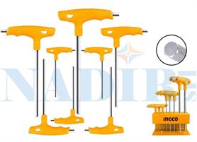 SERIE 8 CHIAVINI ESAGONALI INGCO MANICATI T CR-V MM.2-10 APPENDIBILE