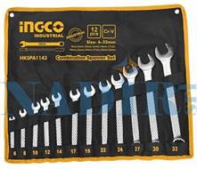 SERIE 12 CHIAVI COMBINATE INGCO CR-V 6>32 IN FODERA TESSILE