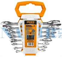 SERIE 8 CHIAVI FISSE INGCO CR-V 6>22 CON SUPPORTO APPENDIBILE