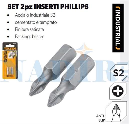 BLISTER 2PZ INSERTO PER AVVITATORE MM.25 PH3