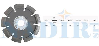 DISCO DIAMANTATO KAPRIOL FISSURE MASTER ART.54308 ø125 SPESS. 9.6MM