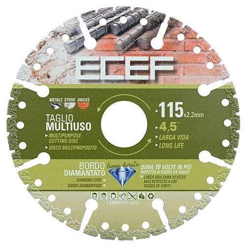 DISCO DIAMANTATO TAGLIO MULTIUSO ø115 ECEF BL880115