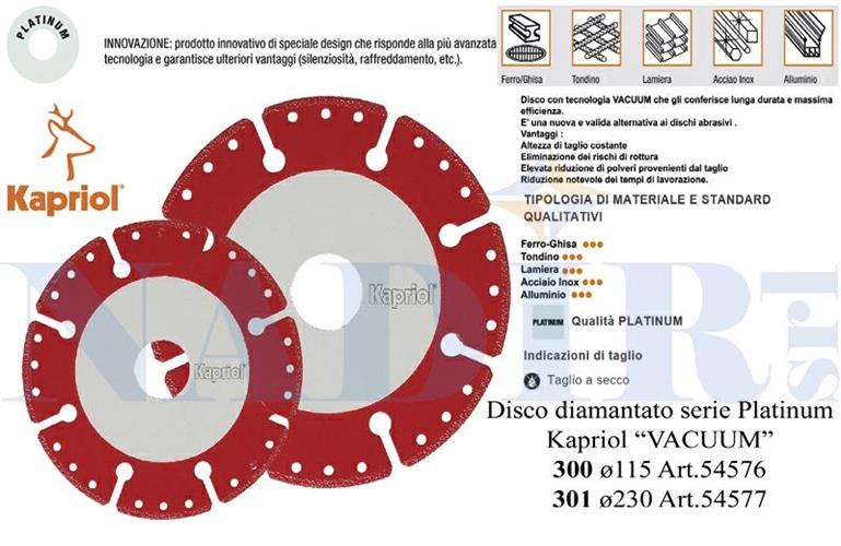 DISCO DIAMANTATO METAL MAX ø230 KAPRIOL ART.54577