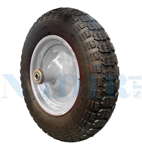 RUOTA CARRIOLA ø350X8 ASSE CM.17 PNEUMATICA SERIE LUX 4 TELE