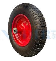 RUOTA CARRIOLA ø350X8 ASSE CM.21 PNEUMATICA SERIE LUX 4 TELE