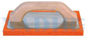 FRATTONE BASE ALLUMINIO SPUGNA ARANCIO MM.240X100 MANICO LEGNO