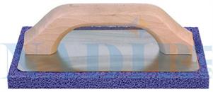 FRATTONE BASE ALLUMINIO SPUGNA BLU FINE MM.220X140 MANICO LEGNO