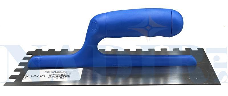 FRATTONE DENTATO LAMA ACCIAIO D12 MANICO PVC MM.120X280X0.6