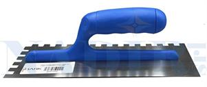 FRATTONE DENTATO LAMA ACCIAIO D12 MANICO PVC MM.120X280X0.6