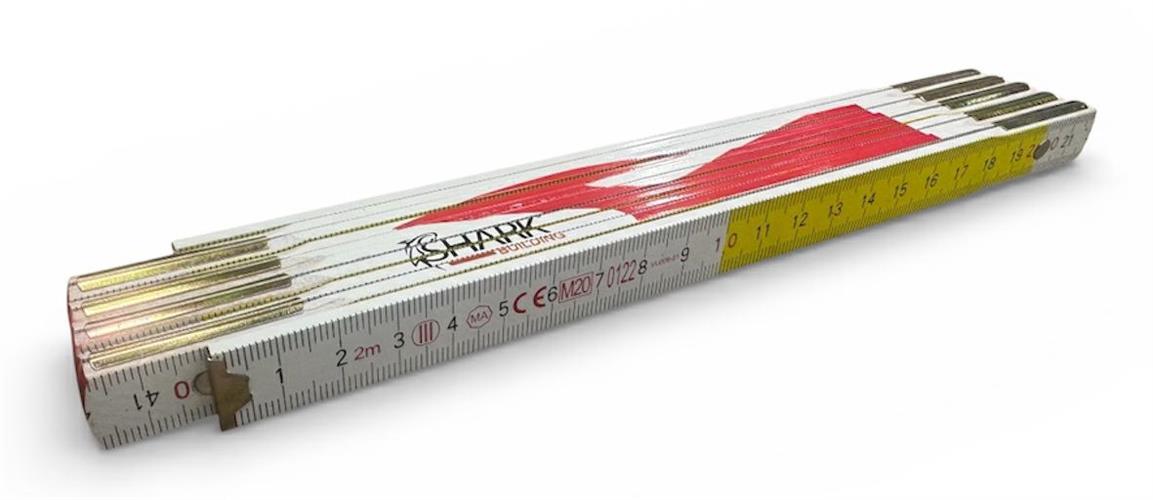 DOPPIO METRO SHARK BIANCO-GIALLO CON RIVETTO