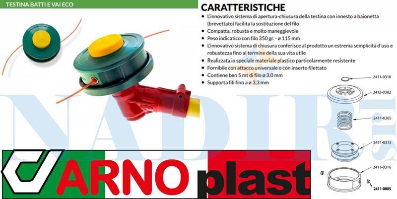 TESTINA BATTI E VAI ø115 ECO MT.5 ø3 ATTACCO UNIVERSALE 1103-0201