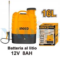 POMPA A SPALLA BATTERIA LITHIO 8AH 16LT PESO KG.3.6