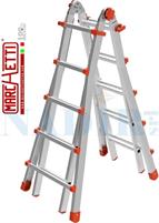 SCALA TELESCOPICA 6+6 ALLUMINIO ALT.MAX CM.612
