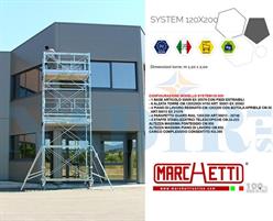 NUOVO PONTEGGIO MARCHETTI SYSTEM120 H.9.50 BASE CM.120X200 EN1004