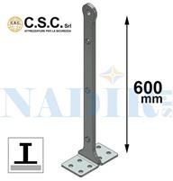 PALO DI ESTREMITA' BASE PIANA CM.60 SERIE LIGHT CERTIFICATO ART.602