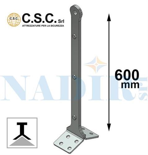 PALO DI ESTREMITA' DOPP.FALDA CM.60 SERIE LIGHT CERTIFICATO ART.604