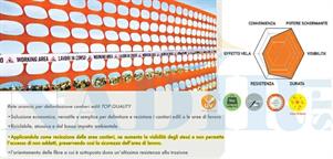 RETE ARANCIO CANTIERE PESANTE 140GR/MQ LAVORI IN CORSO H.180X50MT