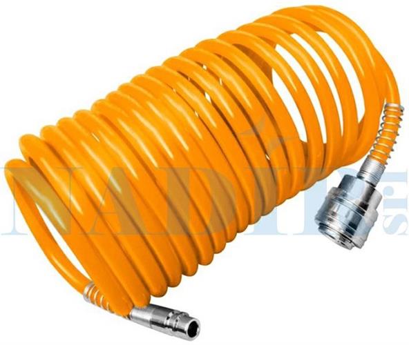 TUBO SPIRALATO COMPRESSORE MT.15 IN POLIURETANO 5/8 + RACCORDI