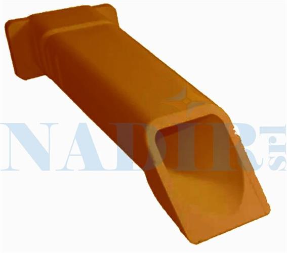 GOCCIOLATOIO CHIUSO MARMOPLASTICA CM.8X27 ROSSO