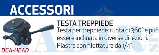 TESTA PER TREPPIEDE INCLINABILE ATTACCO 1/4 TRIPOD HEAD CONDTROL